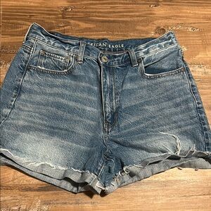 American Eagle Outfitters Blue Jean Shorts Distressed Casual